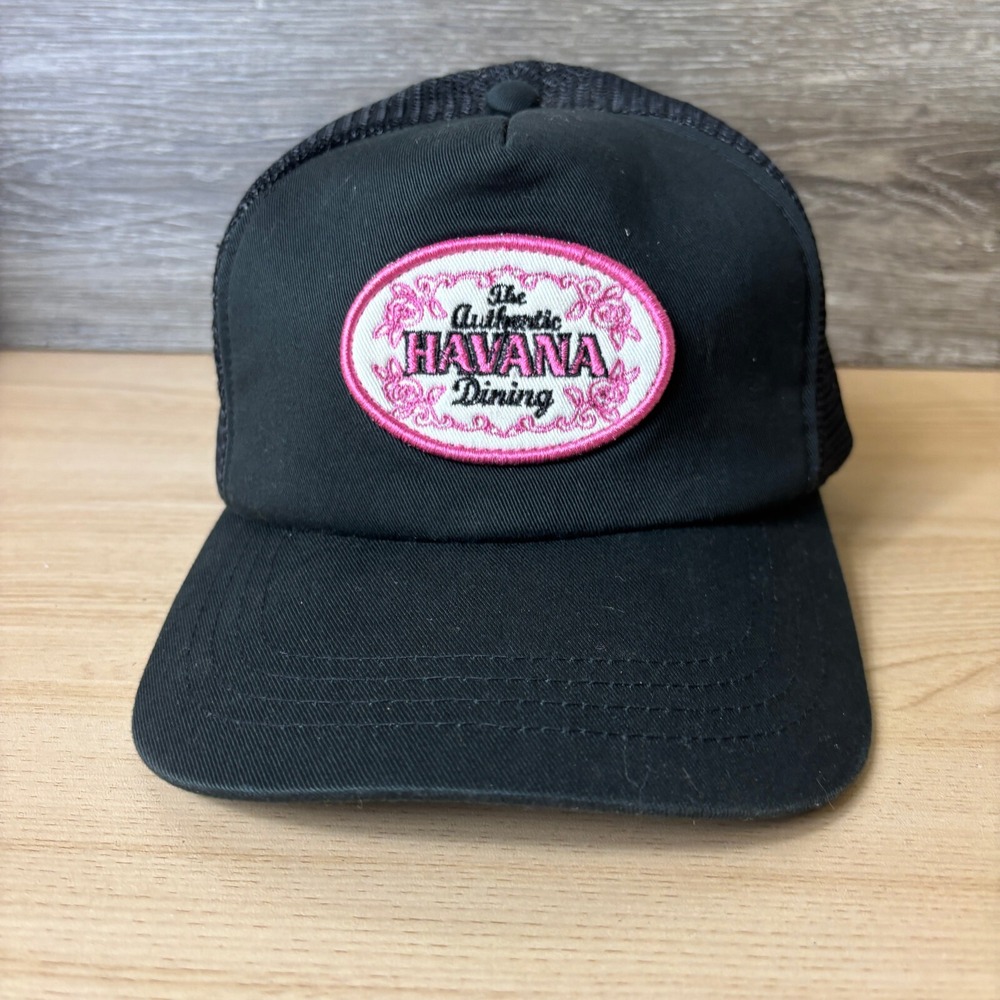 Havana Dining Hat Cap‎ Snap Back Womens Black Trucker Adjustable